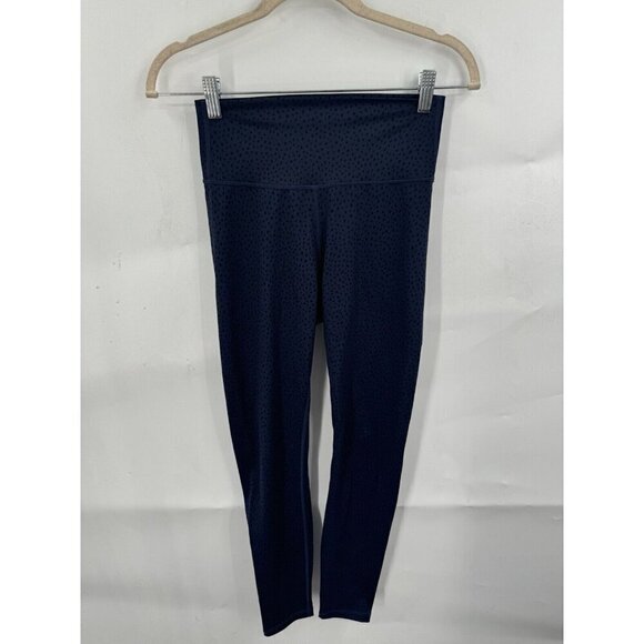 All Fenix Legging Women Small Navy Blue Spotted Animal Print 7/8 Ankle Athletic - Picture 1 of 7